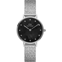 Daniel Wellington DW Montre 28mm Petite Lumine Pressed Piano Silver