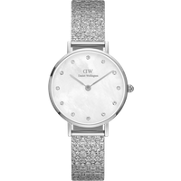 Daniel Wellington DW Montre 28mm Petite Lumine Pressed Piano Silver