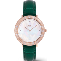 Daniel Wellington DW Montre 32mm Crystalline Bezel Green Croc Rose Gold