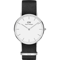 Daniel Wellington DW Montre 36mm Classic Cornwall Silver