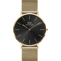 Daniel Wellington DW Montre 40mm Classic Mesh Onyx Gold