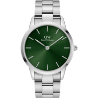 Daniel Wellington DW Montre 40mm Iconic Link Emerald Silver