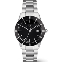 Daniel Wellington DW Montre 40mm Iconic Paradigma Link Black Enamel Silver