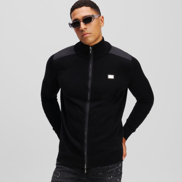 Karl Lagerfeld, Veste En Tricot Zippée, Homme, Noir, Taille: LXXL
