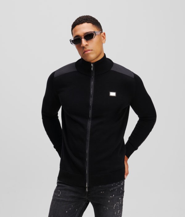Karl Lagerfeld, Veste En Tricot Zippée, Homme, Noir, Taille: LXXL
