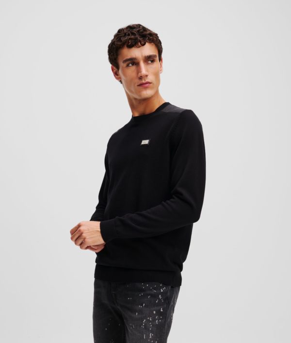 Karl Lagerfeld, Sweat-shirt Avec Panneau D'épaule, Homme, Noir, Taille: LXXL