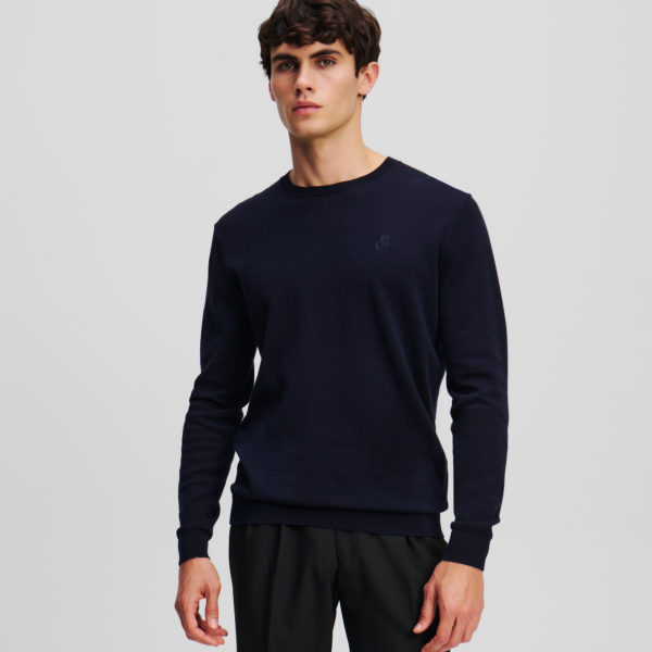Karl Lagerfeld, Pull Col Rond Karl Kameo, Homme, Marine, Taille: LXXL