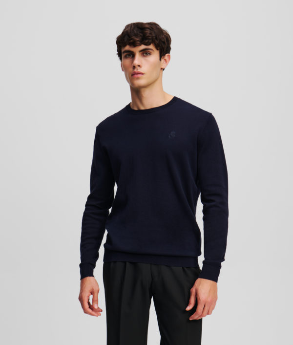 Karl Lagerfeld, Pull Col Rond Karl Kameo, Homme, Marine, Taille: LXXL