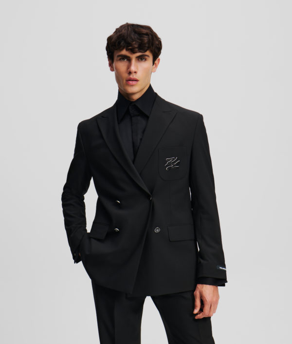 Karl Lagerfeld, Veste À Double Boutonnage K/autograph, Homme, Argent, Taille: L56