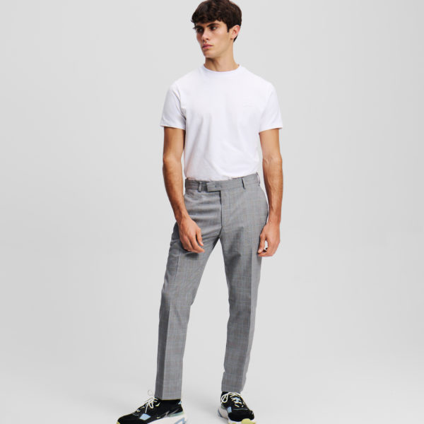 Karl Lagerfeld, Pantalon Ajusté, Homme, Noir/Blanc, Taille: L56