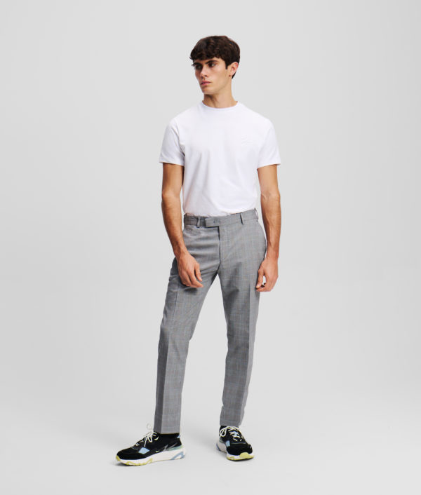 Karl Lagerfeld, Pantalon Ajusté, Homme, Noir/Blanc, Taille: L56