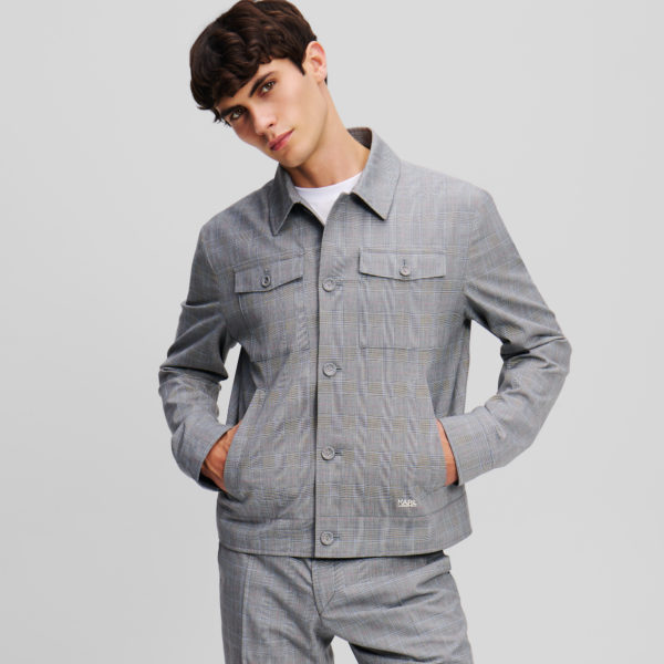Karl Lagerfeld, Veste Légère, Homme, Noir/Blanc, Taille: L56