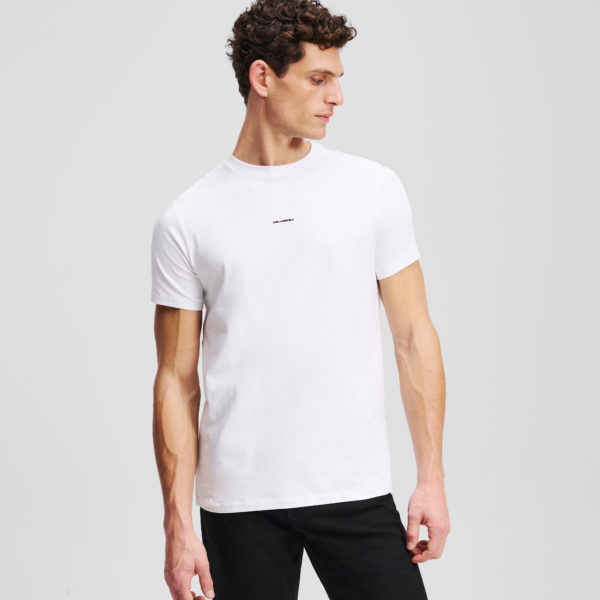 Karl Lagerfeld, T-shirt À Col Rond, Homme, Blanc, Taille: LXXL