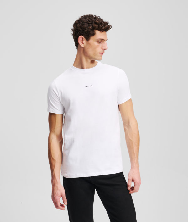 Karl Lagerfeld, T-shirt À Col Rond, Homme, Blanc, Taille: LXXL