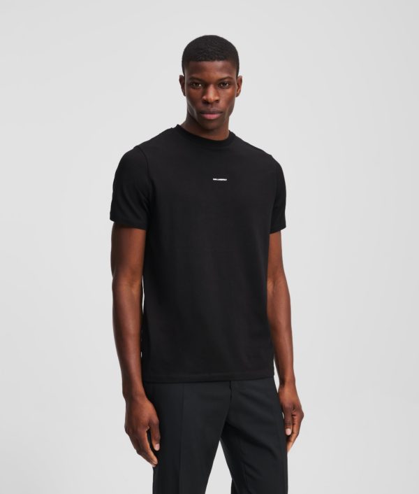 Karl Lagerfeld, T-shirt À Col Rond, Homme, Noir, Taille: LXXL