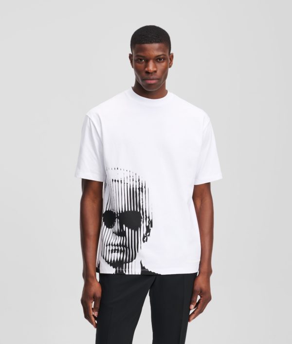 Karl Lagerfeld, T-shirt À Imprimé Karl, Homme, Blanc, Taille: LXXL