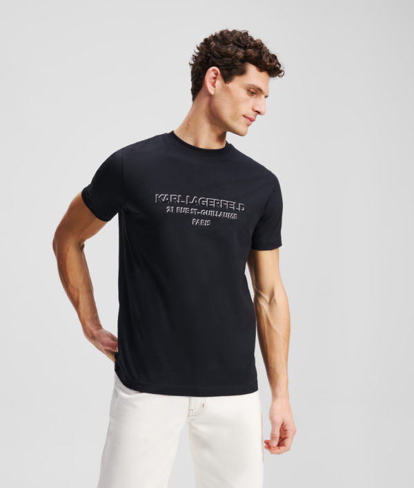 Karl Lagerfeld, T-shirt Rue St-guillaume, Homme, Noir, Taille: LXXL