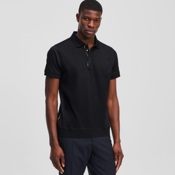 Karl Lagerfeld, Polo À Boutons-pression, Homme, Noir, Taille: LXXL