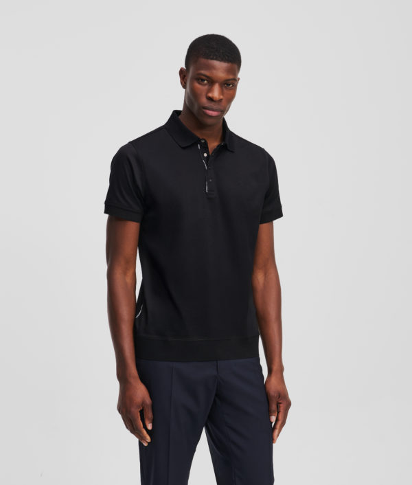 Karl Lagerfeld, Polo À Boutons-pression, Homme, Noir, Taille: LXXL