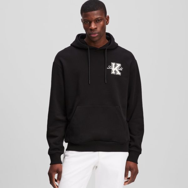 Karl Lagerfeld, Sweat À Capuche Avec L'initiale K, Homme, Noir, Taille: LXXL