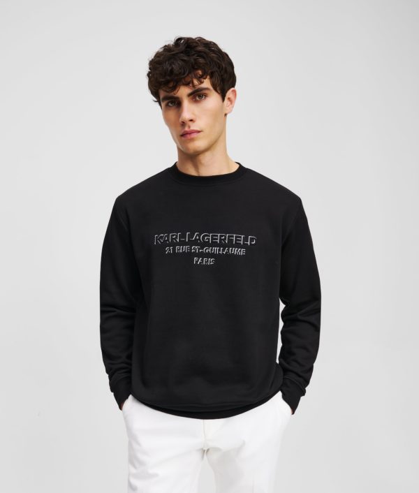 Karl Lagerfeld, Sweat-shirt Rue St-guillaume, Homme, Noir, Taille: LXXL