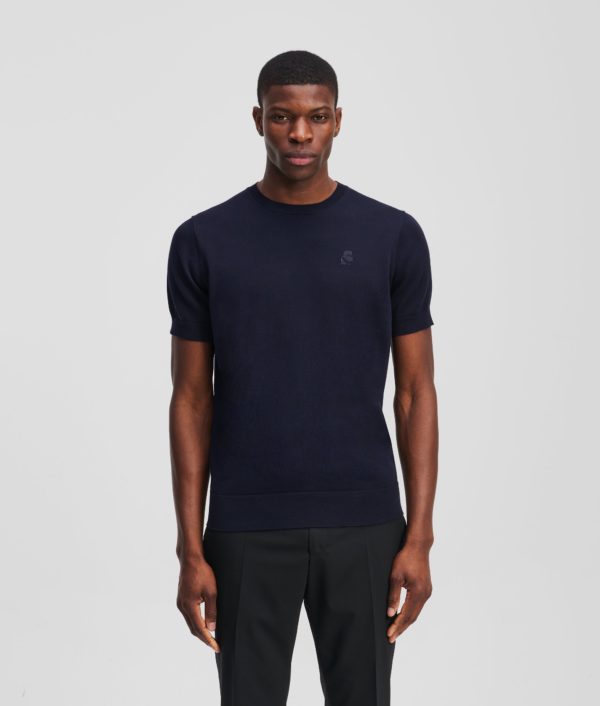 Karl Lagerfeld, Sweat-shirt À Manches Courtes Karl Kameo, Homme, Marine, Taille: LXXL