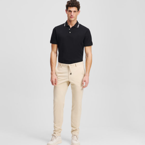 Karl Lagerfeld, Pantalon Ajusté Avec Cordon De Serrage, Homme, Sable, Taille: L58
