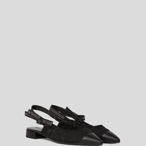 Karl Lagerfeld, Escarpins À Bride Arrière Kerrie Karl Signature Orchid, Femme, Noir, Taille: L41