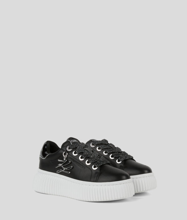 Karl Lagerfeld, Baskets Kreeper Autograph, Femme, Noir, Taille: L41