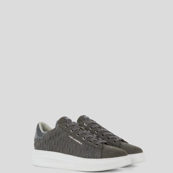 Karl Lagerfeld, Baskets Kapri Kl Monogram, Homme, Gris/Blanc, Taille: L46