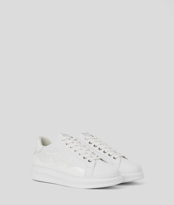 Karl Lagerfeld, Baskets Karl Signature Kapri, Homme, Blanc, Taille: L46