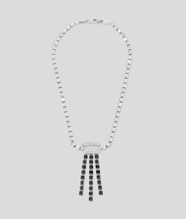 Karl Lagerfeld, Collier Long Karl Signature, Femme, Argent, Taille: L00