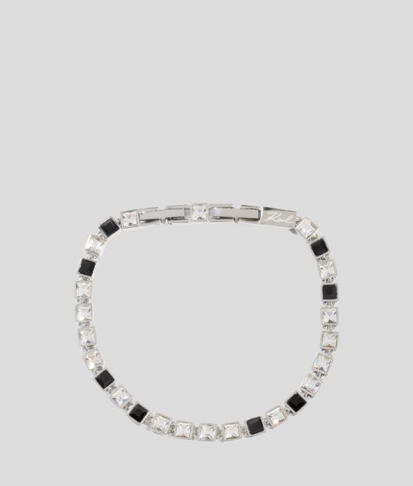 Karl Lagerfeld, Bracelet De Cristaux, Femme, Argent, Taille: L00