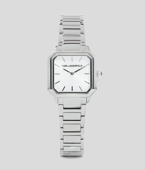Karl Lagerfeld, Montre Carrée Avec Logo Karl, Femme, Argent, Taille: L00