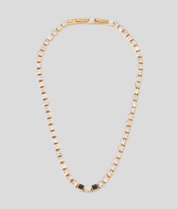 Karl Lagerfeld, Collier En Cristal Doré, Femme, Or, Taille: L00