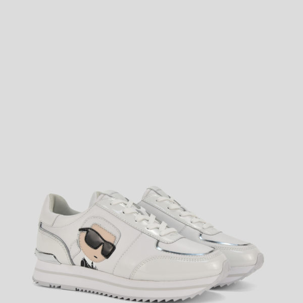 Karl Lagerfeld, Baskets Karl Nft Velocita Ii, Femme, Blanc/Argent, Taille: L41