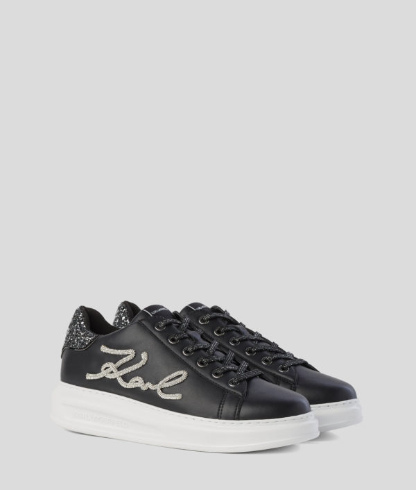 Karl Lagerfeld, Baskets À Strass Kapri Signia, Femme, Noir/Argent, Taille: L41