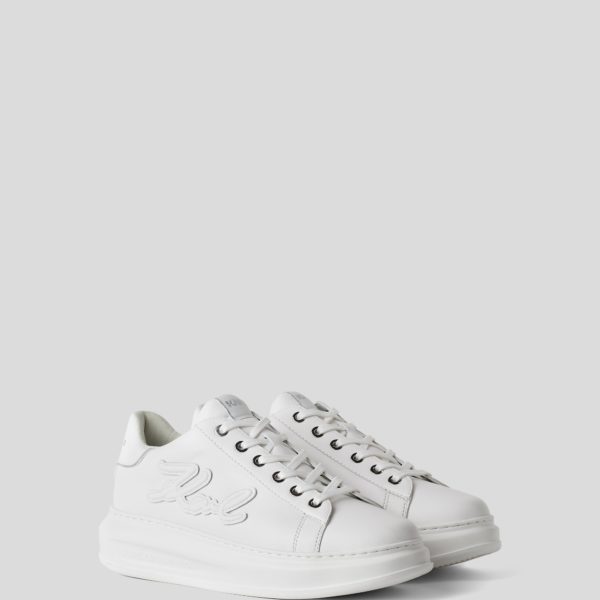 Karl Lagerfeld, Baskets Basses Kapri Signia, Femme, Blanc, Taille: L41