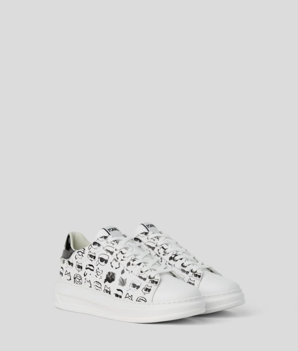 Karl Lagerfeld, Baskets Ikon Nft Kapri Graffiti, Femme, Blanc/Noir, Taille: L41