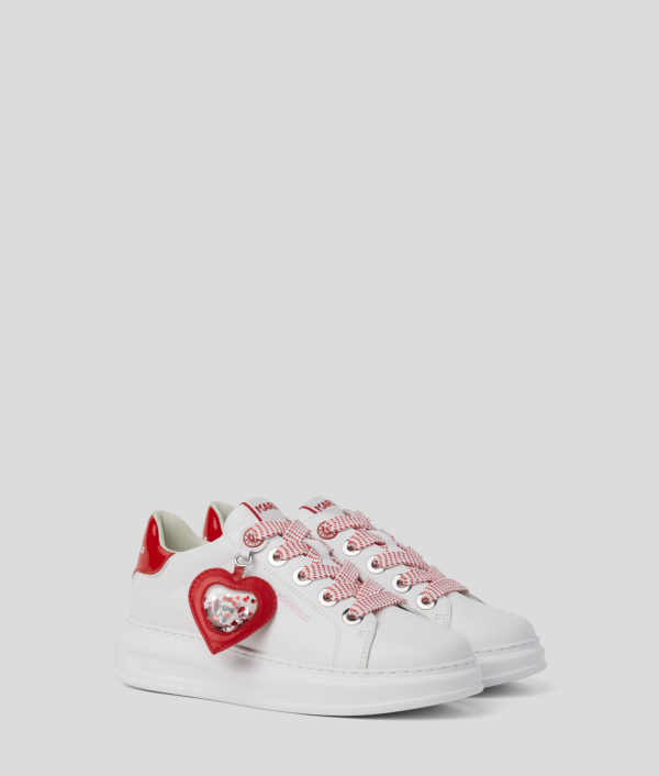 Karl Lagerfeld, Baskets Kapri Valentine Charm, Femme, Rouge/Blanc, Taille: L41