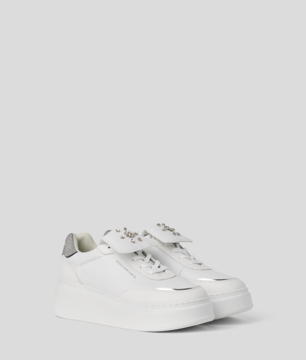 Karl Lagerfeld, Baskets Anakapri Florastone, Femme, Blanc, Taille: L41