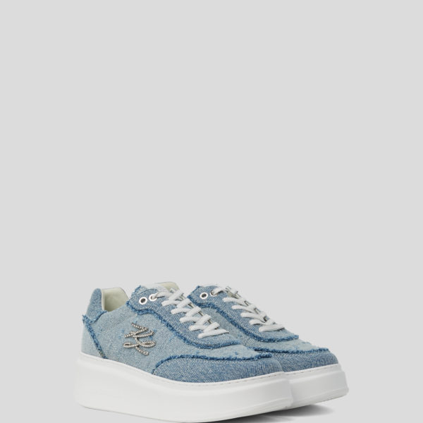 Karl Lagerfeld, Baskets Denim Anakapri Autograph, Femme, Bleu Sodalite, Taille: L41