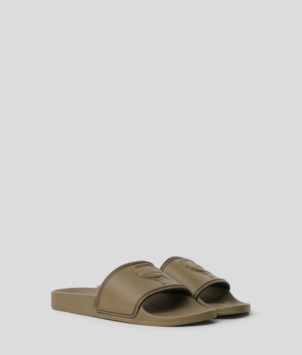 Karl Lagerfeld, Mules Ikon Nft Kondo, Homme, Kaki, Taille: L46