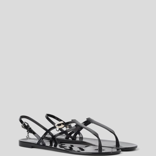 Karl Lagerfeld, Sandales En Gel Ikon Nft, Femme, Noir, Taille: L41