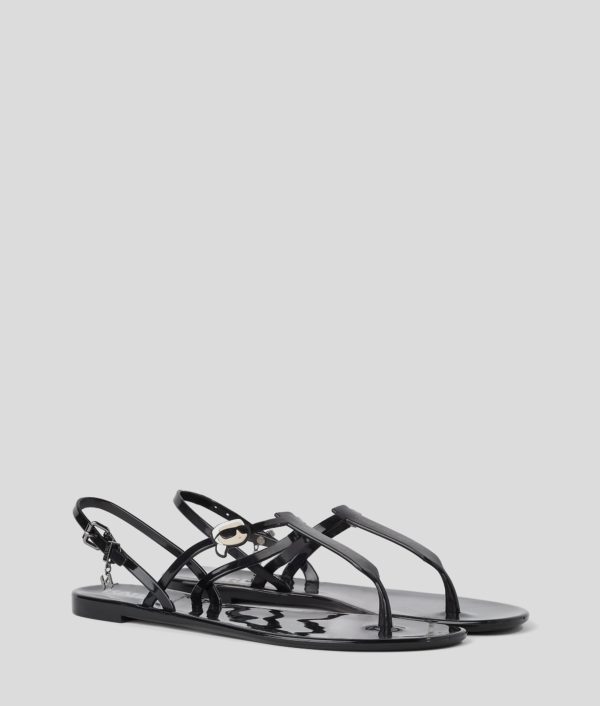 Karl Lagerfeld, Sandales En Gel Ikon Nft, Femme, Noir, Taille: L41