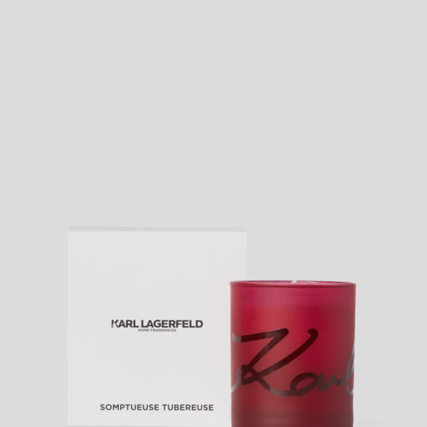Karl Lagerfeld, Bougie Tubéreuse, Femme, Bordeaux, Taille: L00