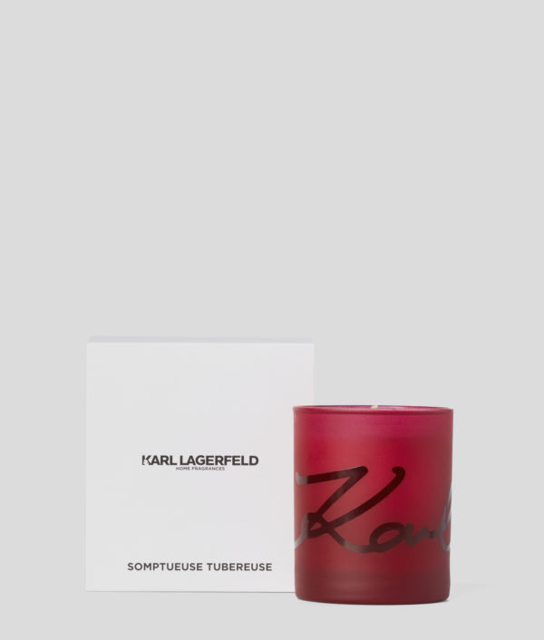 Karl Lagerfeld, Bougie Tubéreuse, Femme, Bordeaux, Taille: L00