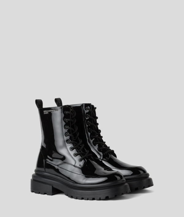 KL Jeans, Bottes En Cuir Breveté Klj Brooke, Femme, Noir, Taille: L41