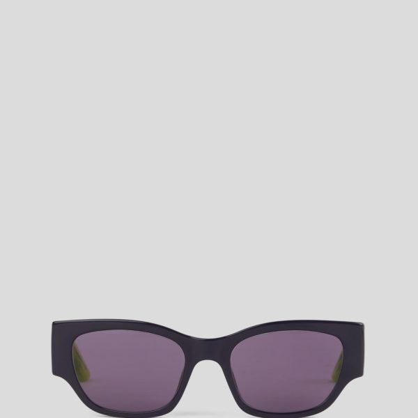 Karl Lagerfeld, Lunettes De Soleil Rectangulaires, Homme, PRUNE, Taille: L00