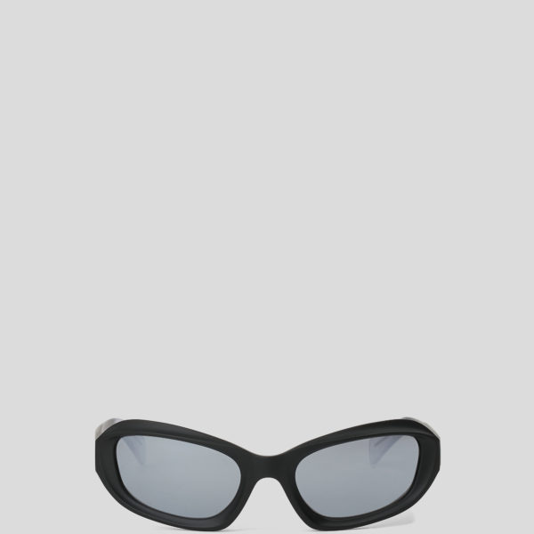 Karl Lagerfeld, Lunettes De Soleil Avec Logo Klj, Femme, Noir/Cristal, Taille: L00